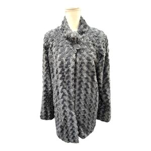 Dennis Basso Charcoal Teddy Jacket
